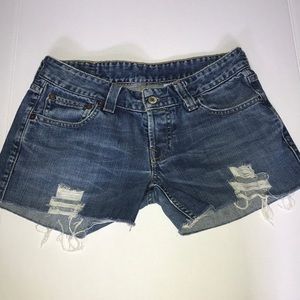Levi cut-off Distressed Jean Shorts
